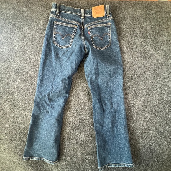 Levi's 515 Bootcut Leg Jeans Women 30x29 Blue Denim Stretch Mid Rise Medium Wash - Picture 11 of 16